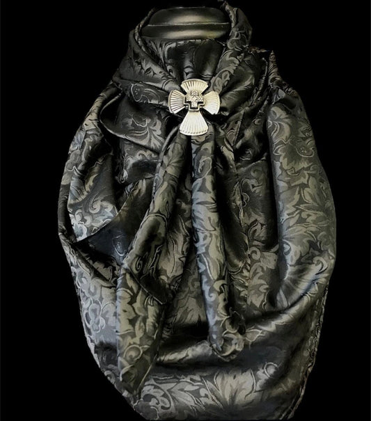 Silk Scarf Wild Rags Charcoal Baroque