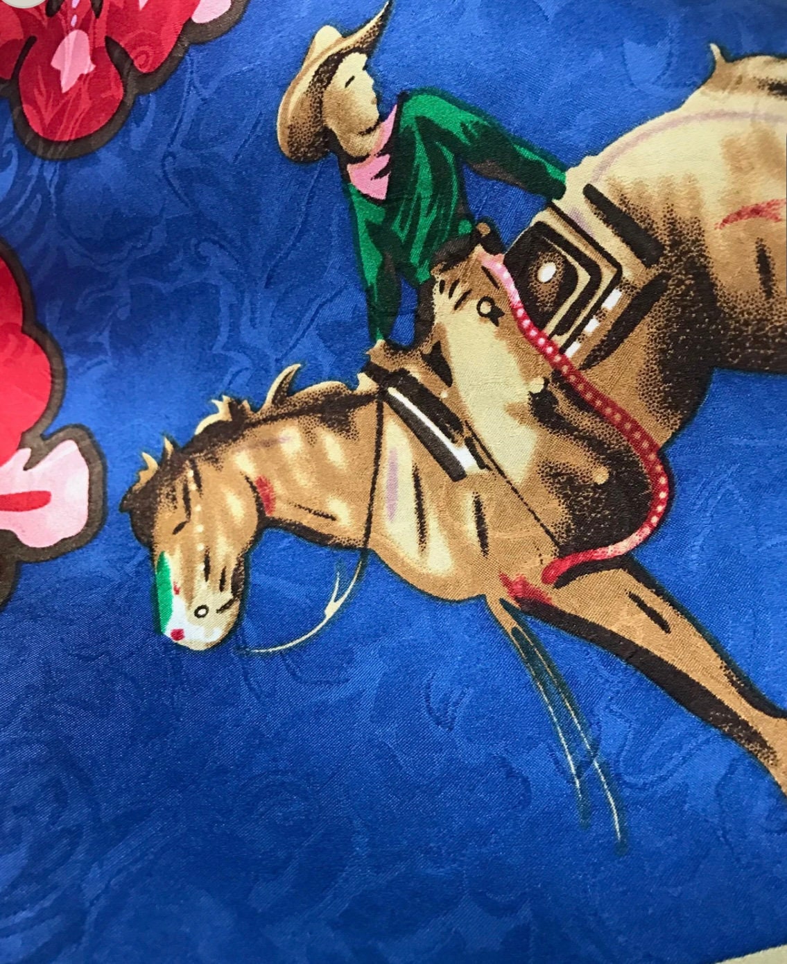 Silk Scarf Wild Rags Blue Cowgirls
