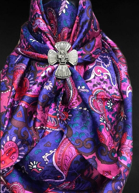 Silk Scarf Wild Rags Berry Paisley