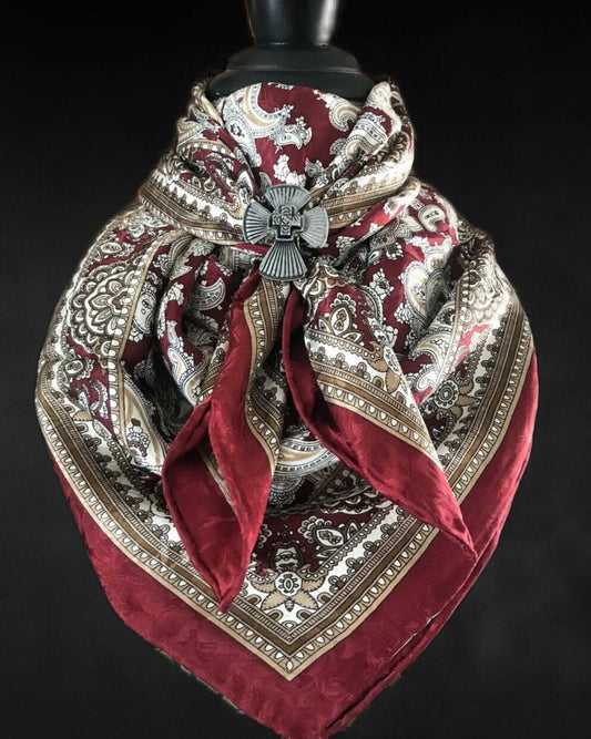 Silk Scarf Wild Rags Crimson Paisley