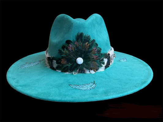 Horse Feathers Burned Felt Hat