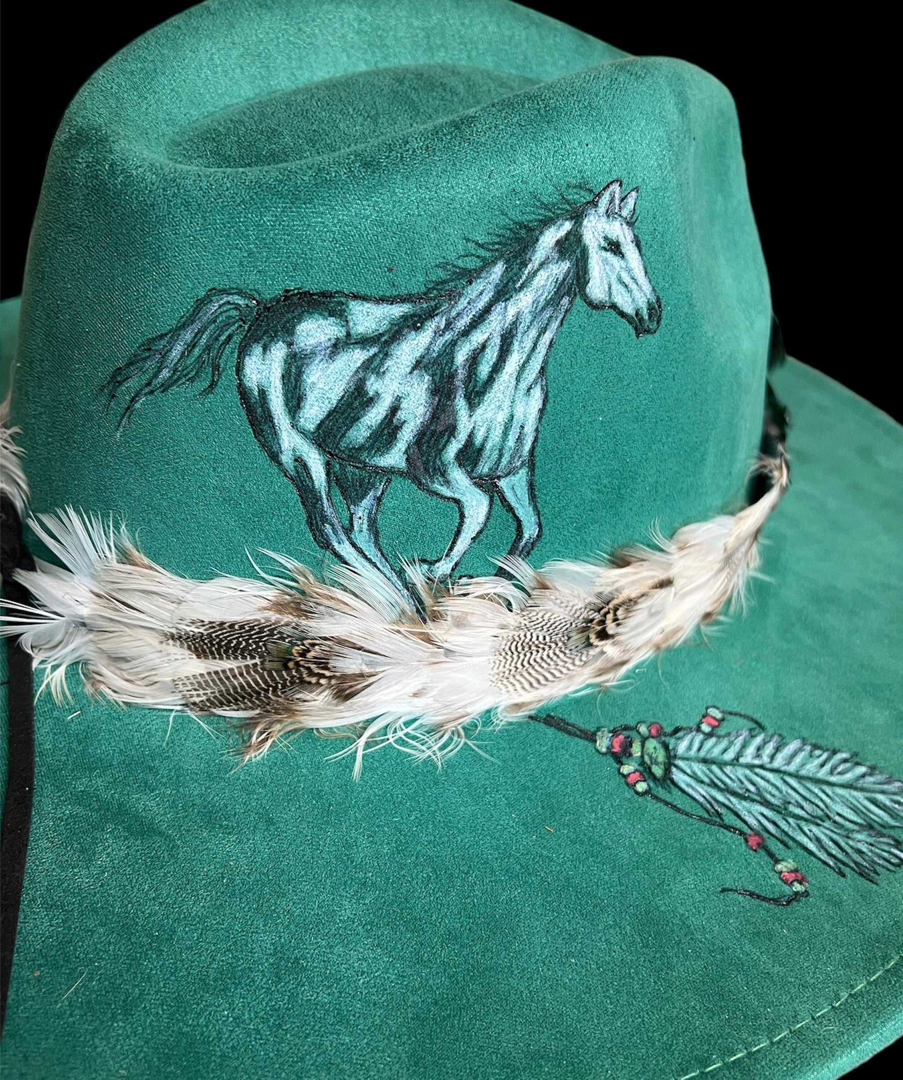 Horse Feathers Burned Felt Hat