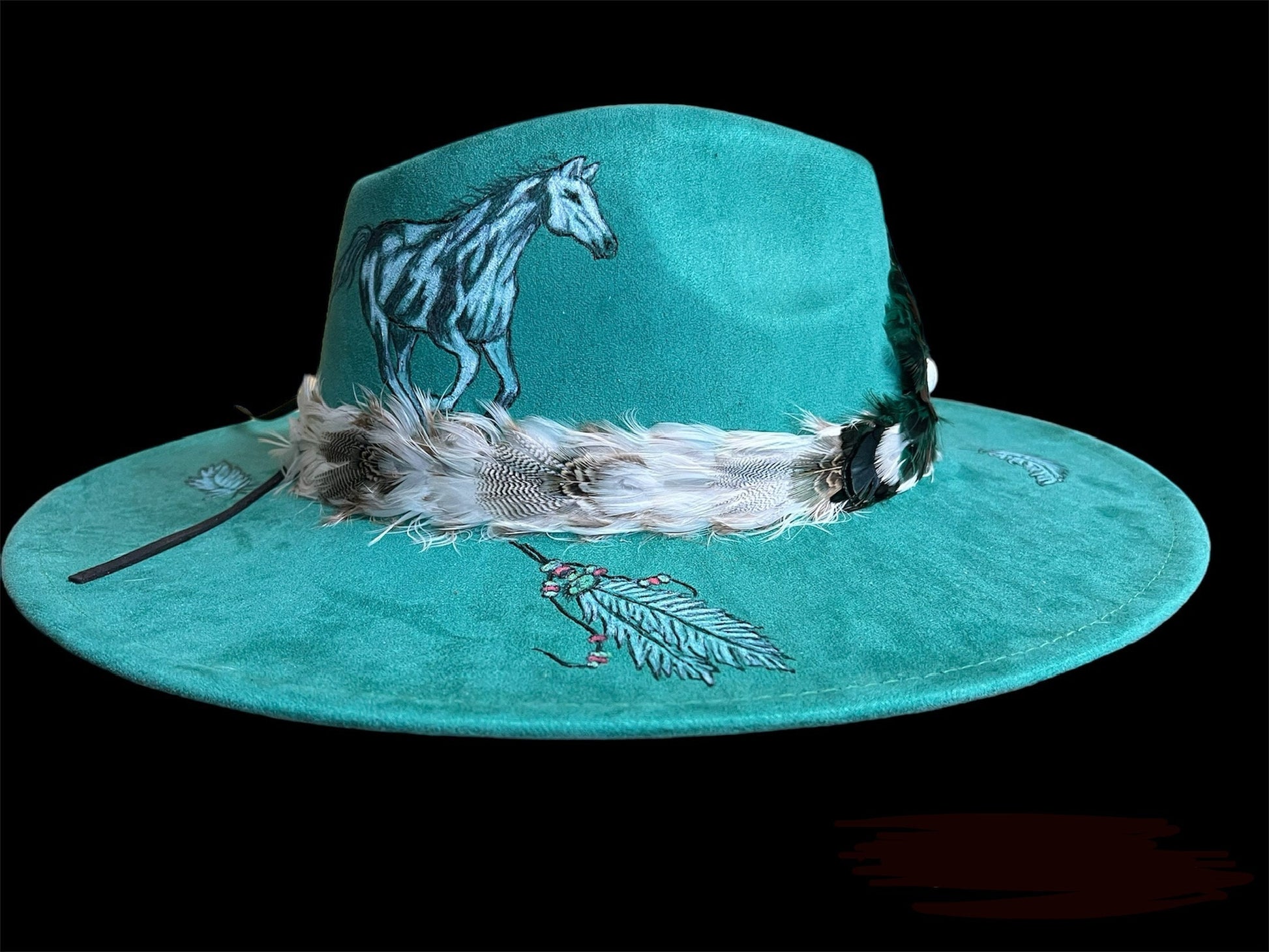 Horse Feathers Burned Felt Hat