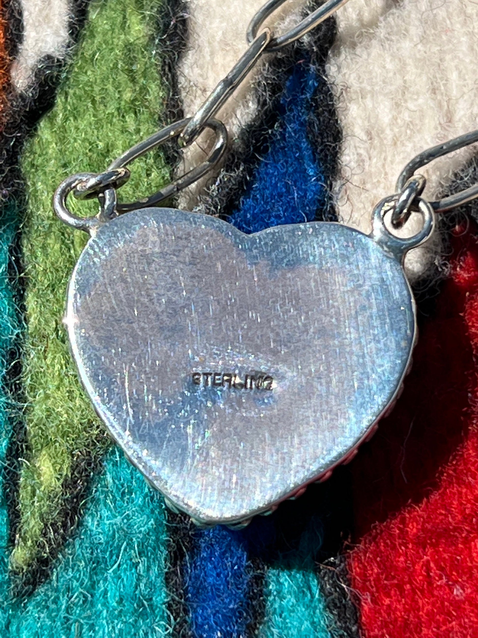 Navajo Turquoise & Spiny Oyster Heart Necklace