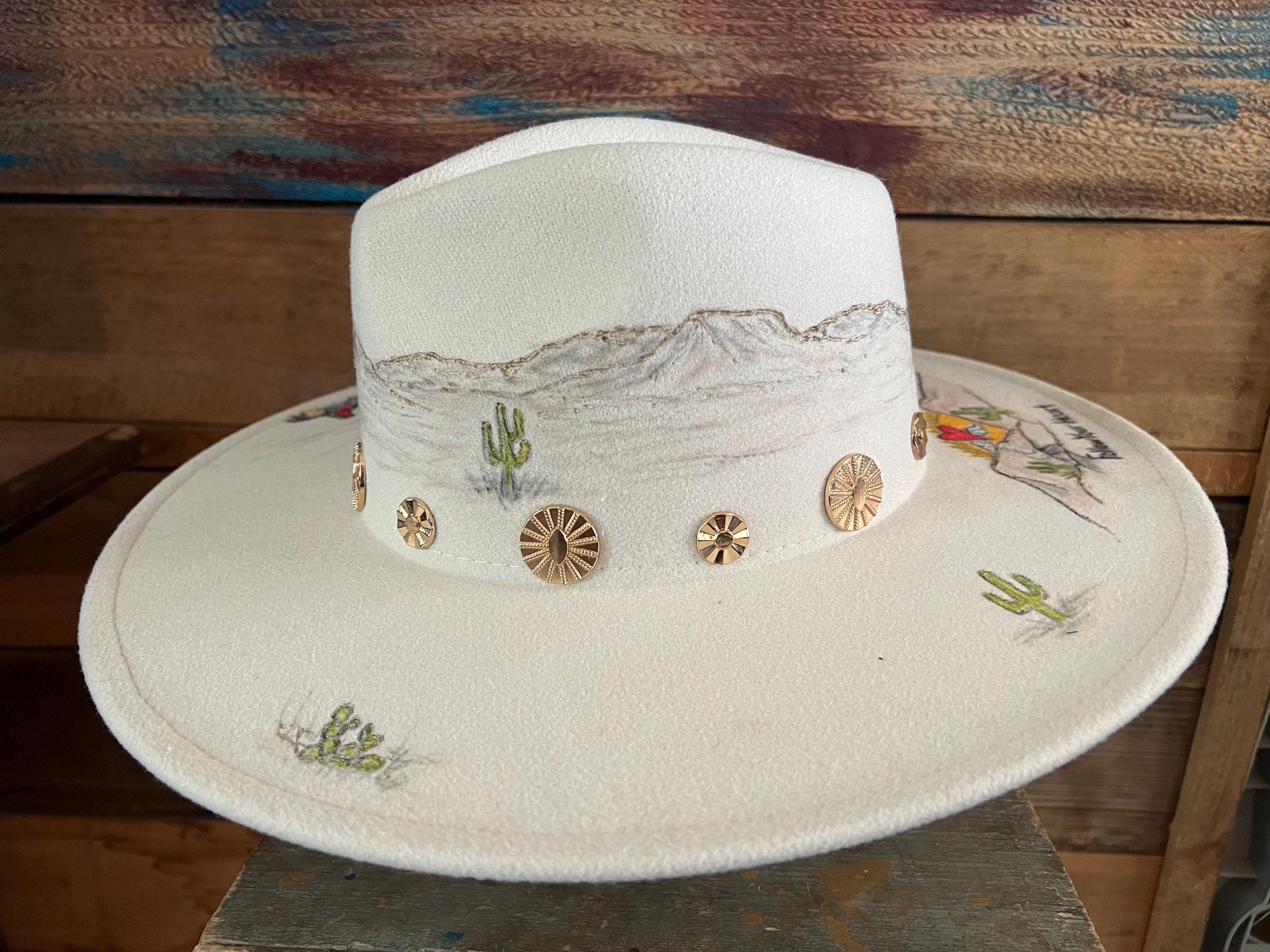 Follow Your Heart Storyteller Burned Felt Hat
