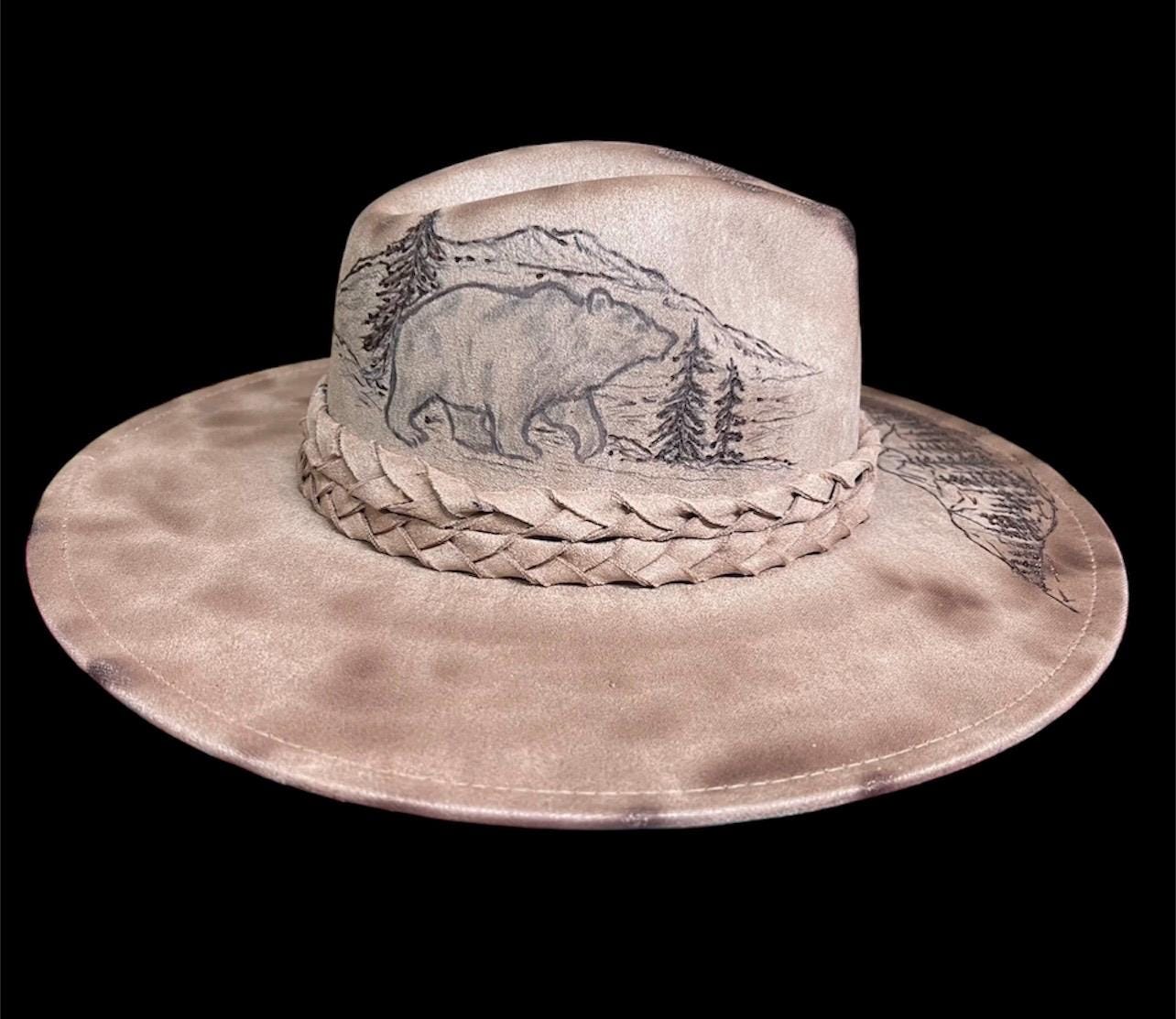 Hope Bear Mato Burned Felt Hat