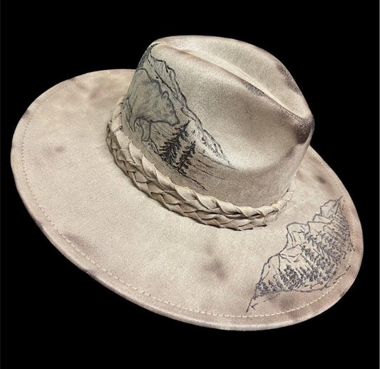 Hope Bear Mato Burned Felt Hat